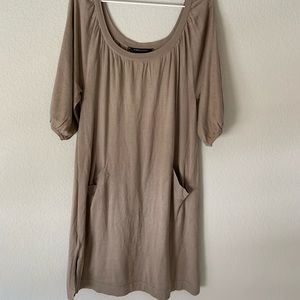 off the shoulder tunic dress